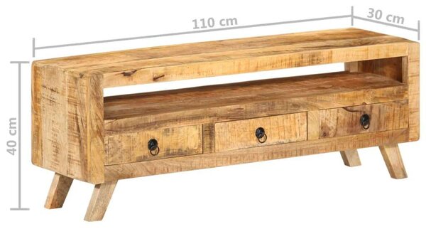 Mangófa TV-szekrény - 110x30x40 cm