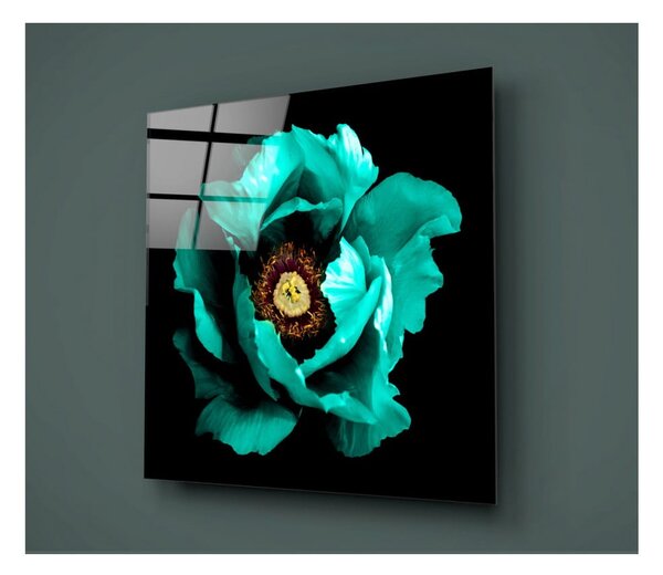 Rustenna fekete-zöld üvegkép, 40 x 40 cm - Insigne