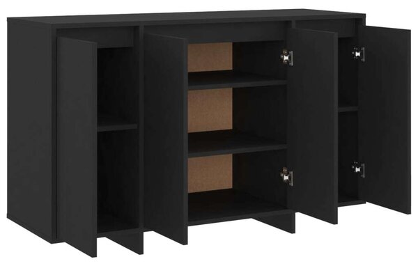 VidaXL fekete forgácslap tálalószekrény 120 x 41 x 75 cm
