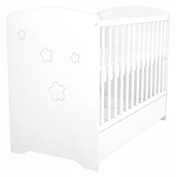 Timba Félix 60x120-as zárt végű ágyneműtartós gyermekágy - fehér