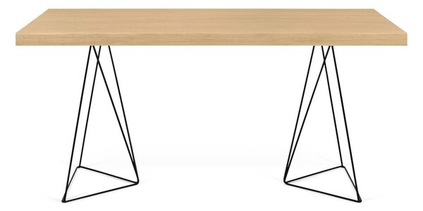 Multi asztal fekete lábakkal, 160 x 90 cm - TemaHome