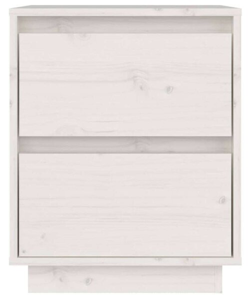 VidaXL Fehér Fenyőfa Éjjeliszekrény (2 db) - 40x35x50 cm