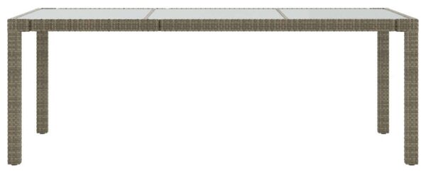 VidaXL Polyrattan Kerti Asztal - Szürke - 190x90 cm