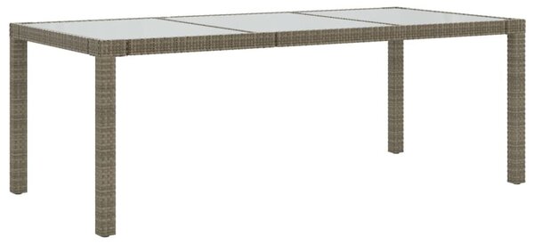 VidaXL Polyrattan Kerti Asztal - Szürke - 190x90 cm