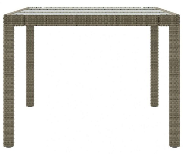 VidaXL Polyrattan Kerti Asztal - Szürke - 190x90 cm