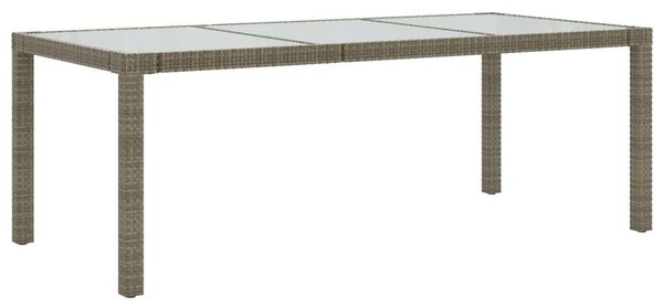 VidaXL Polyrattan Kerti Asztal - Szürke - 190x90 cm