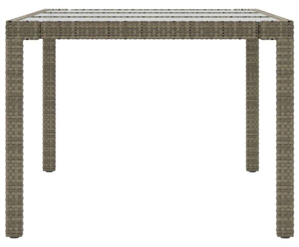 VidaXL Polyrattan Kerti Asztal - Szürke - 190x90 cm
