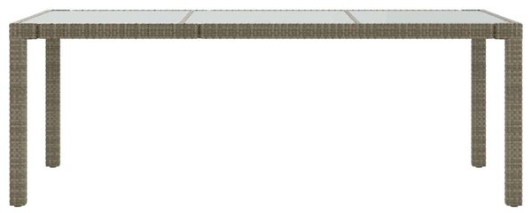 VidaXL Polyrattan Kerti Asztal - Szürke - 190x90 cm