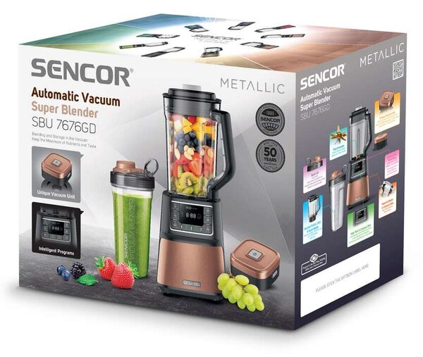 Sencor SBU7676GD Automata Vákuumos Mixer, Arany-Fekete