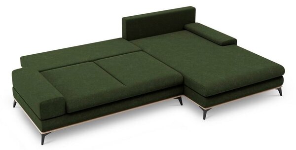 Planet üvegzöld kinyitható sarokkanapé, jobb oldali - Windsor & Co Sofas