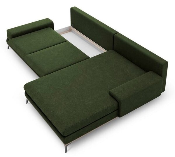 Planet üvegzöld kinyitható sarokkanapé, jobb oldali - Windsor & Co Sofas