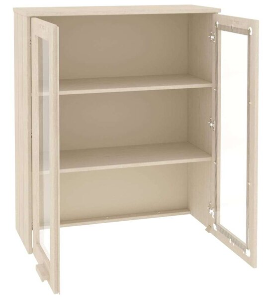 Vidaxl Hamar Üveges Vitrin - Fenyőfa - 85x35x100 cm
