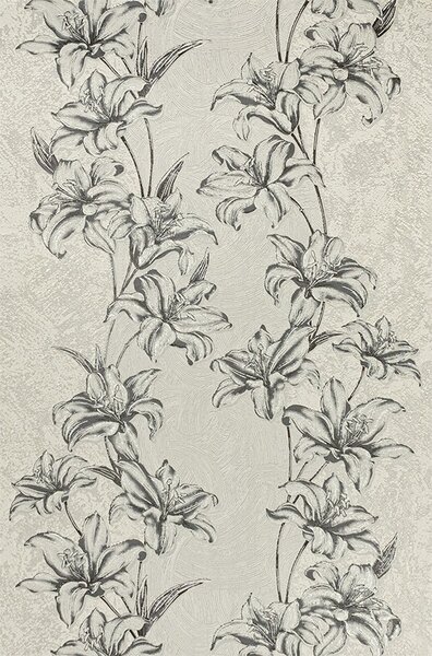 Fekete virág mintás tapéta