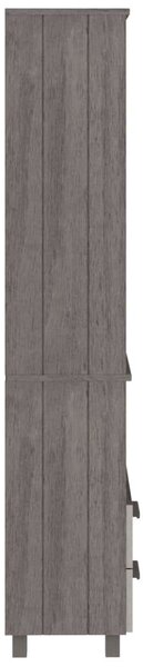 VidaXL világosszürke tömör fenyőfa magasszekrény 60 x 35 x 180 cm