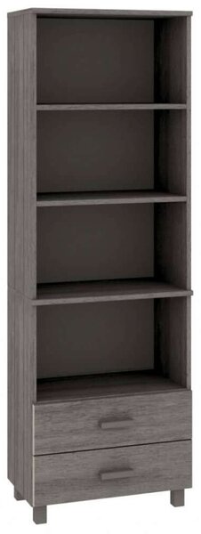 VidaXL világosszürke tömör fenyőfa magasszekrény 60 x 35 x 180 cm