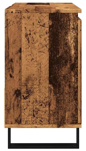 Antik fa színű szerelt fa mosdószekrény 65 x 33 x 60 cm