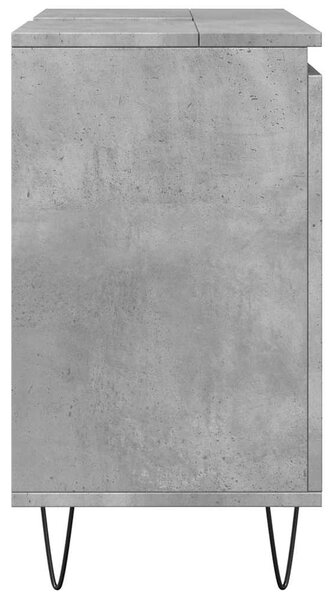 Betonszürke szerelt fa fürdőszobaszekrény 58x33x60 cm