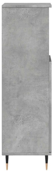 Betonszürke szerelt fa fürdőszobaszekrény 30 x 30 x 100 cm