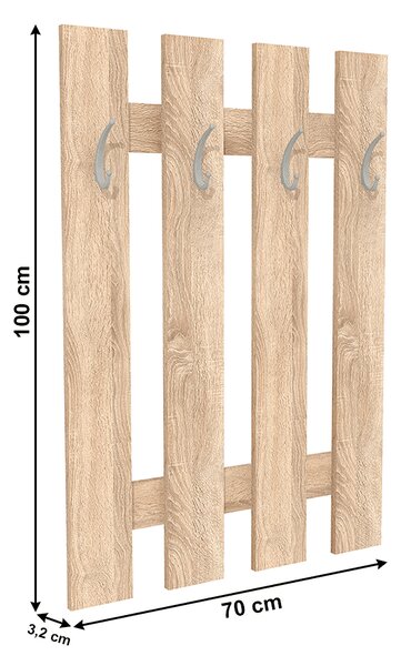 KONDELA Fogaspanel, sonoma tölgyfa, KORADO NEW KV11