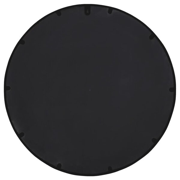 Vas Kerti Tükör - Kerek - Fekete - 60cm