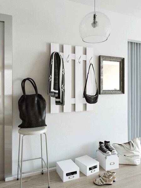 KONDELA Fogaspanel, fehér, KORADO NEW KV11