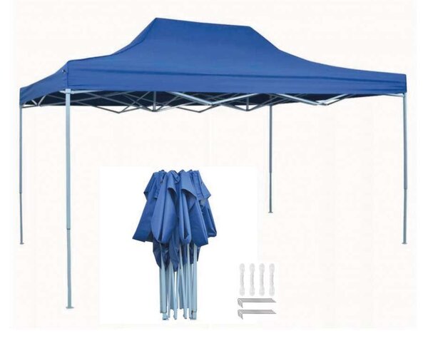 BipiLine Összecsukható Kerti Pavilon - 3x4,25m - Kék