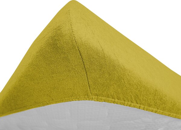 Gyerek frottír lepedő 60x120 cm sárga