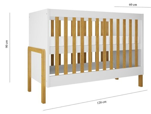 Kocot Kids Vicor Állítható magasságú kiságy - fehér