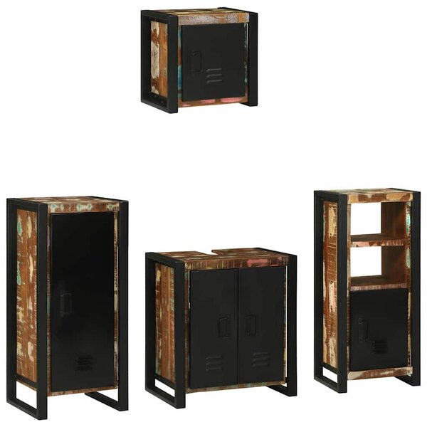 Fürdőszoba bútor szett 4 pcs Szilárd Újrahasznosított Fa
