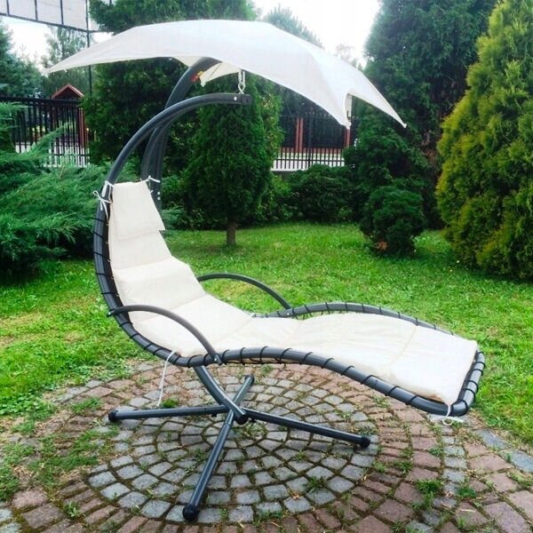 GardenLine kerti hintafotel - Bézs - 200 x 116 205 cm
