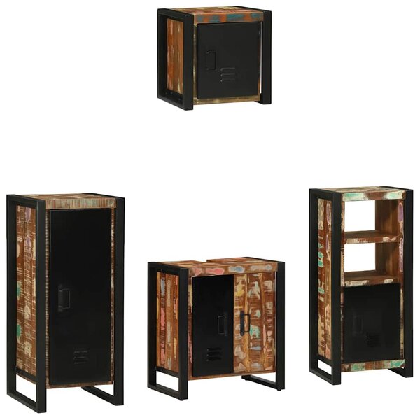 Fürdőszoba bútor szett 4 pcs Szilárd Újrahasznosított Fa