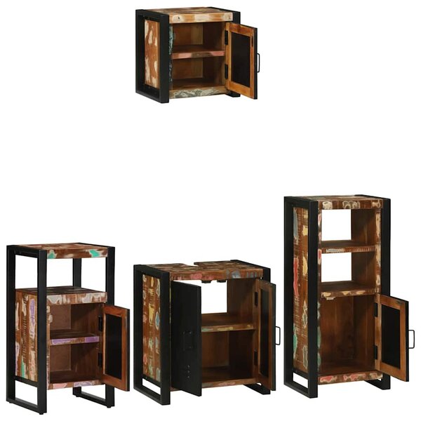 Fürdőszoba bútor szett 4 pcs Szilárd Újrahasznosított Fa