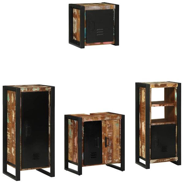 Fürdőszoba bútor szett 4 pcs Szilárd Újrahasznosított Fa