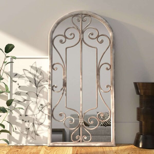 VidaXL Rusztikus Fali Tükör - Vas - 100x45 cm