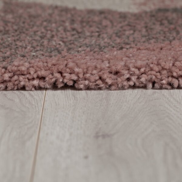 Nuru rózsaszín-szürke szőnyeg, 60 x 230 cm - Flair Rugs