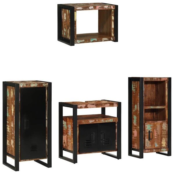 Fürdőszoba bútor szett 4 pcs Szilárd Újrahasznosított Fa
