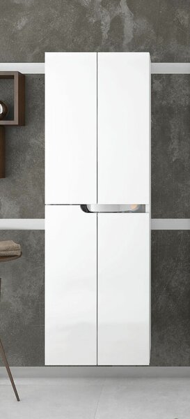 Modern Fali Fürdőszobabútor Szekrény - 50x150x33 cm