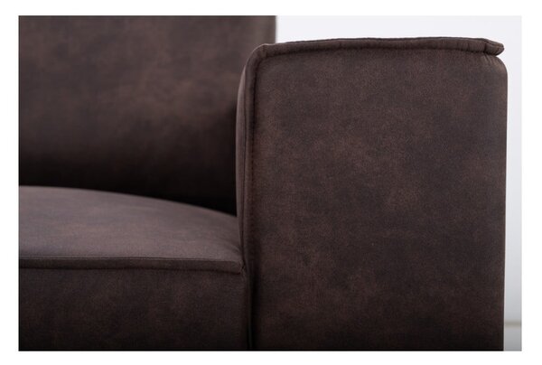 Barna bőrutánzat kanapé 224 cm Copenhagen – Scandic