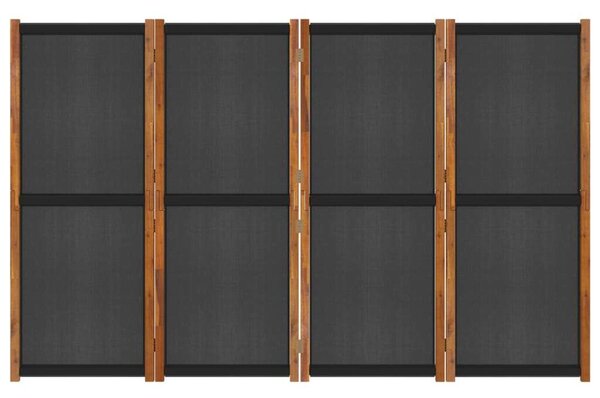 VidaXL 4 Paneles Paraván - 280x180 cm - Fekete