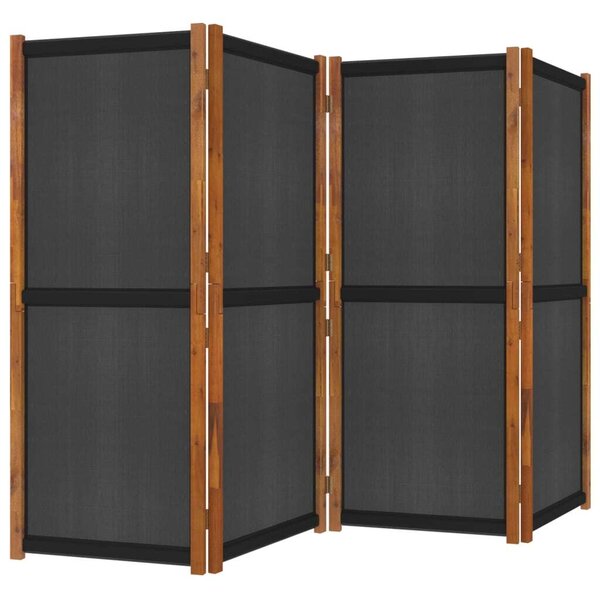 VidaXL 4 Paneles Paraván - 280x180 cm - Fekete