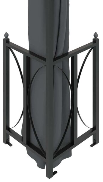 VidaXL Kerti Pavilon - 3x3m - Antracitszürke