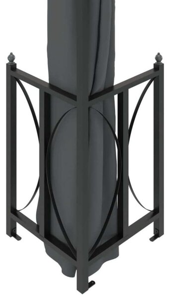 VidaXL Kerti Pavilon - 3x3m - Antracitszürke