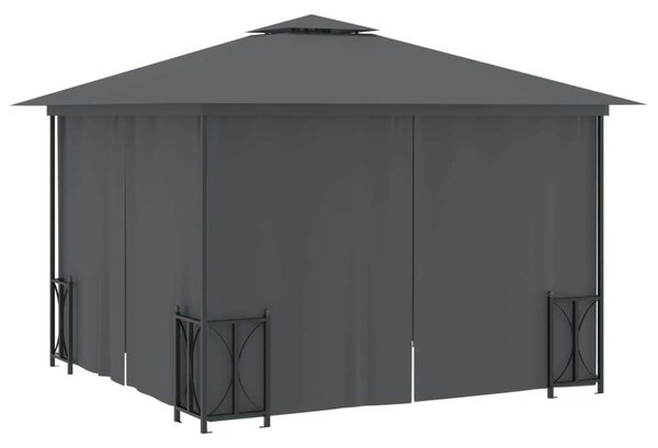 VidaXL Kerti Pavilon - 3x3m - Antracitszürke