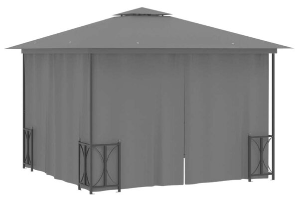 VidaXL Kerti Pavilon - 3x3m - Antracitszürke