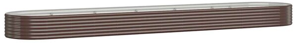VidaXL Ovális Kerti Magaságyás - Barna - 507x100x36 cm