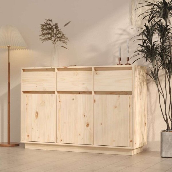 VidaXL tömör fenyőfa tálalószekrény 111 x 36 x 75 cm