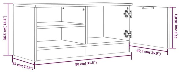 VidaXL Sonoma Tölgyfa TV-szekrény Szett - 2 db, 160cm