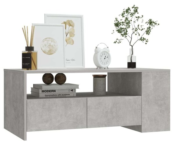 VidaXL Dohányzóasztal - Betonszürke - 102x55x42 cm