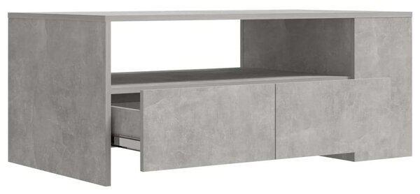 VidaXL Dohányzóasztal - Betonszürke - 102x55x42 cm