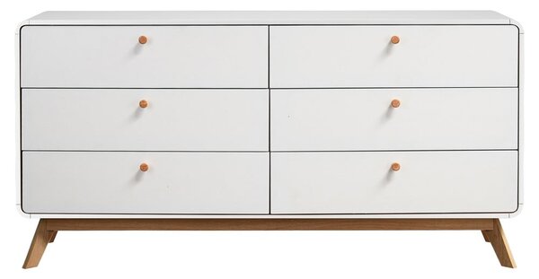 Fehér alacsony komód 150x74 cm Caitlin – Støraa